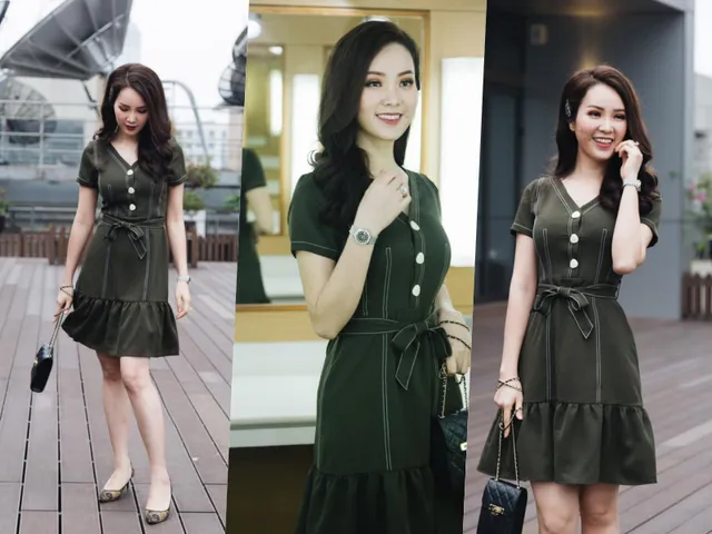 Ngắm gu thời trang công sở ở VTV của Á hậu Thụy Vân - Ảnh 7. Ngắm gu thời trang công sở ở VTV của Á hậu Thụy Vân - Ảnh 7.
