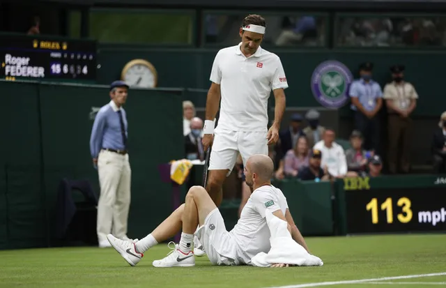 Đối thủ bỏ cuộc, Roger Federer thẳng tiến vào vòng 2 Wimbledon 2021 - Ảnh 3.