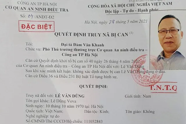 Khởi tố đối tượng giúp Lê Dũng Vova trốn truy nã - Ảnh 1.