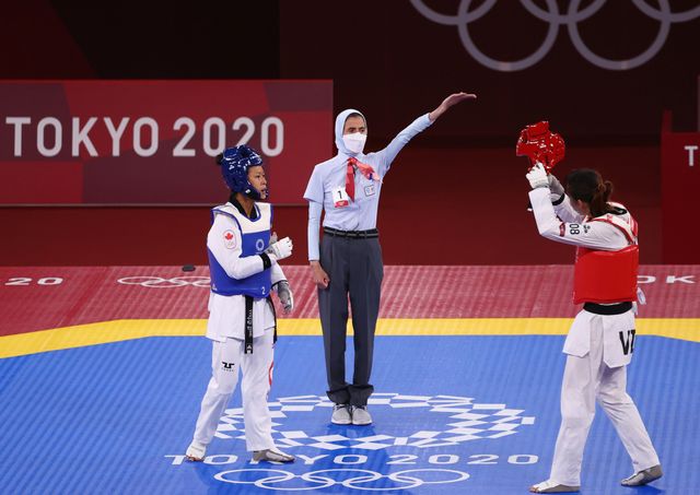 Kim Tuyền thắng đậm, tiến vào tứ kết Taekwondo Olympic Tokyo 2020 - Ảnh 3.