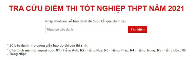 Tra điểm thi tốt nghiệp THPT năm 2021 trên VTV News - Ảnh 1.