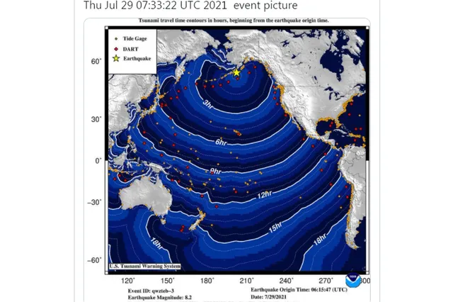 Động đất mạnh 8,2 độ trên bán đảo Alaska, Mỹ kích hoạt cảnh báo sóng thần - Ảnh 2.