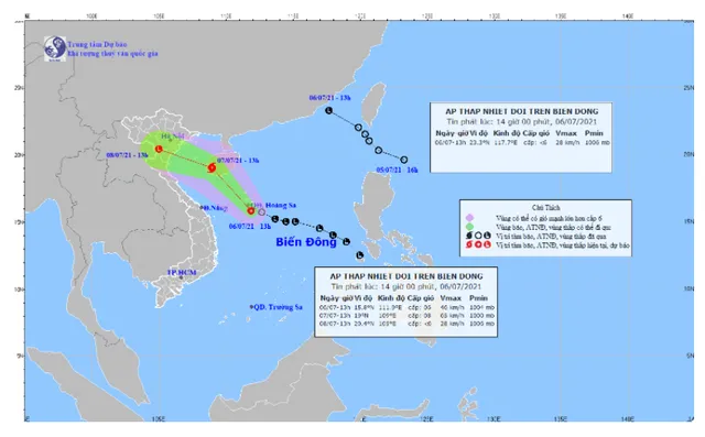 Áp thấp nhiệt đới khả năng sắp mạnh thành bão gây mưa lớn ở Bắc Bộ và Bắc Trung Bộ - Ảnh 1.