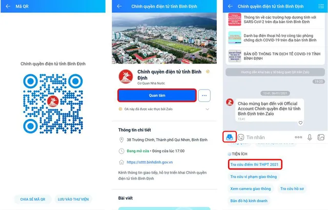 Bình Định: Tra cứu điểm thi tốt nghiệp THPT trên Zalo - Ảnh 1. Bình Định: Tra cứu điểm thi tốt nghiệp THPT trên Zalo - Ảnh 1.