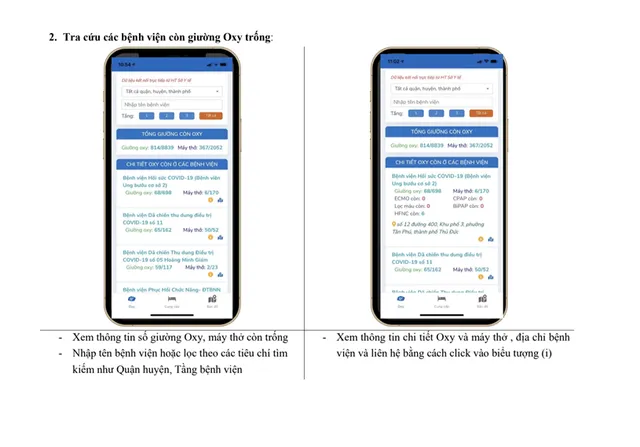 TP. Hồ Chí Minh triển khai ứng dụng hỗ trợ tìm giường oxy cho bệnh nhân COVID-19 - Ảnh 2.