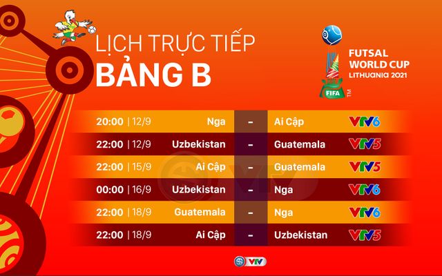 Lịch thi đấu và trực tiếp FIFA Futsal World Cup Lithuania 2021™ hôm nay (12/9): Khai màn hấp dẫn - Ảnh 3.