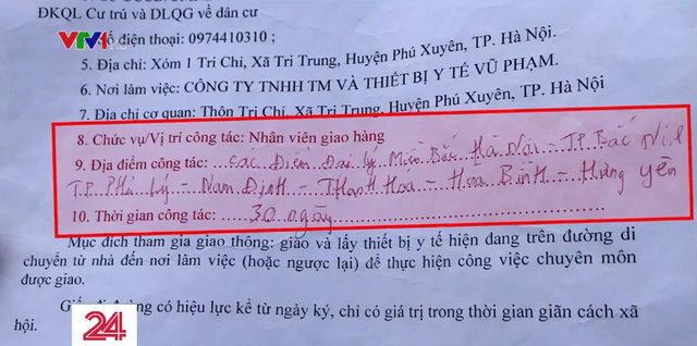 Thủ đoạn đưa đón chui khách ra vào Hà Nội: Lợi dụng xe luồng xanh, chế thời hạn giấy đi đường - Ảnh 3.