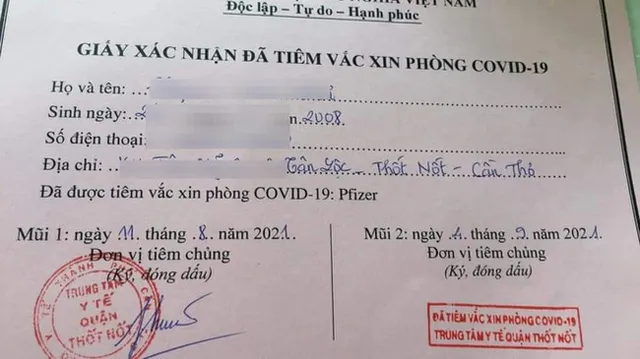 Thông tin 57 trẻ dưới 18 tuổi ở Cần Thơ tiêm vaccine COVID-19 là sự thật - Ảnh 1.