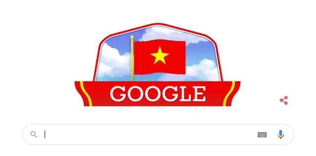 Google thay áo chào mừng ngày Quốc khánh Việt Nam - Ảnh 1.