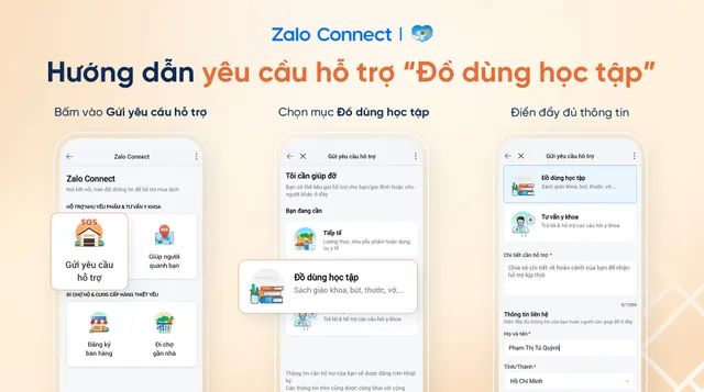 Hỗ trợ đồ dùng học tập cho học sinh hoàn cảnh khó khăn qua Zalo Connect - Ảnh 1.