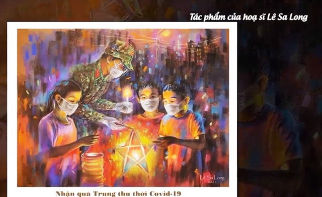 Ấn tượng bộ tranh Tuổi thơ trong đại dịch COVID-19 - Ảnh 1.