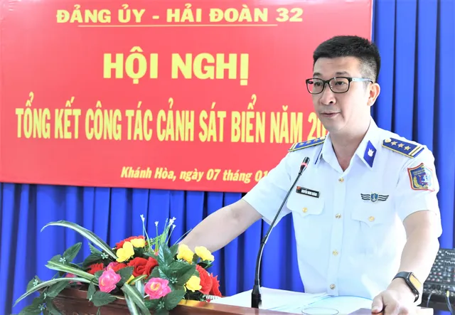 Hải đoàn 32, Bộ Tư lệnh Vùng Cảnh sát biển 3 hoàn thành tốt nhiệm vụ năm 2021 - Ảnh 2.