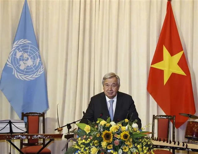 Chủ tịch nước Nguyễn Xuân Phúc và Tổng Thư ký António Guterres chủ trì Lễ kỷ niệm 45 năm Việt Nam gia nhập LHQ - Ảnh 10.