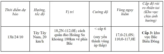 Áp thấp nhiệt đới gây gió giật cấp 8, sóng biển cao 2-4m - Ảnh 1.