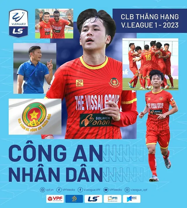 CLB Công an Nhân dân giành quyền thăng hạng V.League 2023 - Ảnh 1.