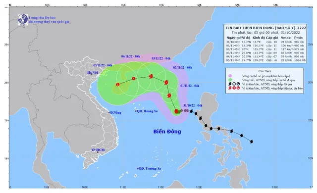 Bão số 7 gây thời tiết xấu trên biển, sóng biển cao 6-8m - Ảnh 1.