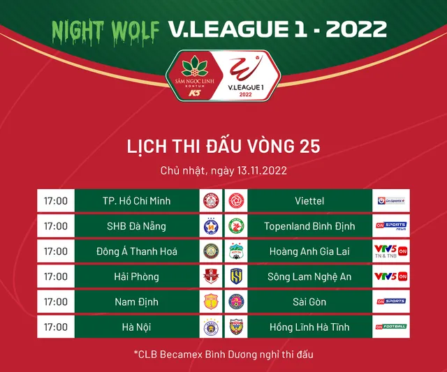 Lịch thi đấu và trực tiếp vòng 25 V.League | Đông Á Thanh Hóa vs Hoàng Anh Gia Lai, Hải Phòng vs Sông Lam Nghệ An - Ảnh 1.