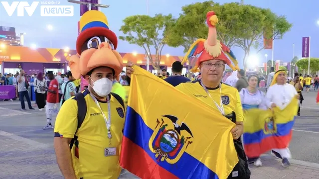 Người hâm mộ Nam Mỹ góp lửa cổ vũ Ecuador tại World Cup 2022 - Ảnh 5. Người hâm mộ Nam Mỹ góp lửa cổ vũ Ecuador tại World Cup 2022 - Ảnh 5.