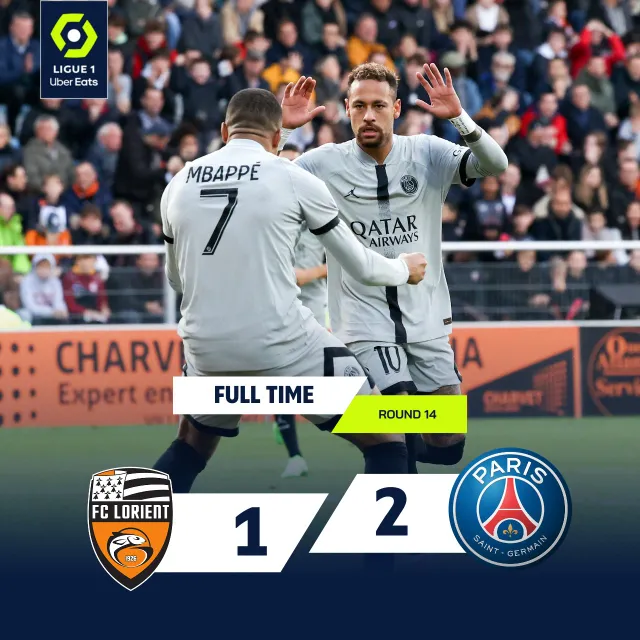 Neymar tỏa sáng giúp PSG giành 3 điểm trên sân Lorient   - Ảnh 1.