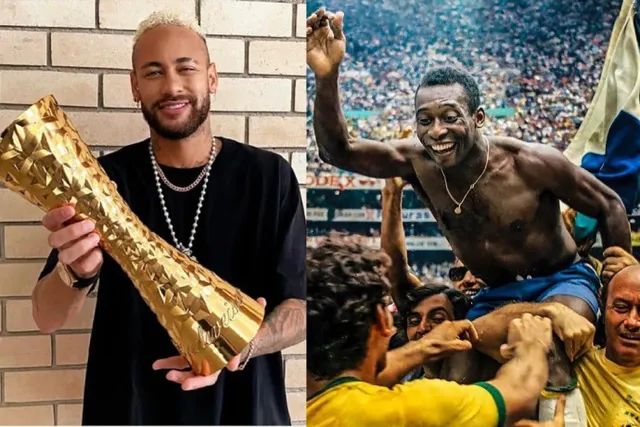 Neymar nhận nhiệm vụ trao cúp vàng tượng trưng cho Pele - Ảnh 1.