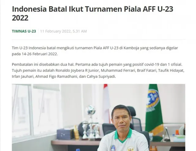 U23 Indonesia xin rút lui khỏi giải vô địch U23 Đông Nam Á 2022 - Ảnh 1.