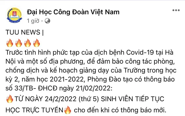 Sinh viên hoang mang khi trường đại học thay đổi kế hoạch học trực tiếp - Ảnh 2.