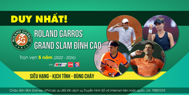 VTVcab sở hữu bản quyền Roland Garros 5 năm (2022 - 2026) - Ảnh 1.