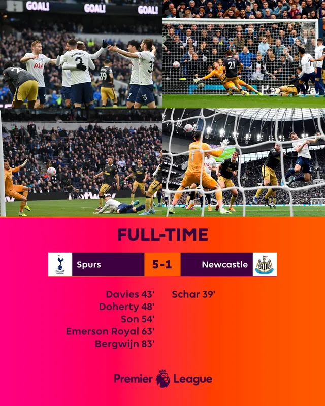 Tottenham 5-1 Newcastle: Ngược dòng ngoạn mục, Spurs tạm chiếm vị trí thứ 4 - Ảnh 3. Tottenham 5-1 Newcastle: Ngược dòng ngoạn mục, Spurs tạm chiếm vị trí thứ 4 - Ảnh 3.