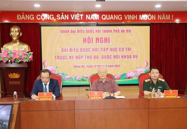 Tổng Bí thư tiếp xúc cử tri Hà Nội trước Kỳ họp thứ 3, Quốc hội khóa XV - Ảnh 3.