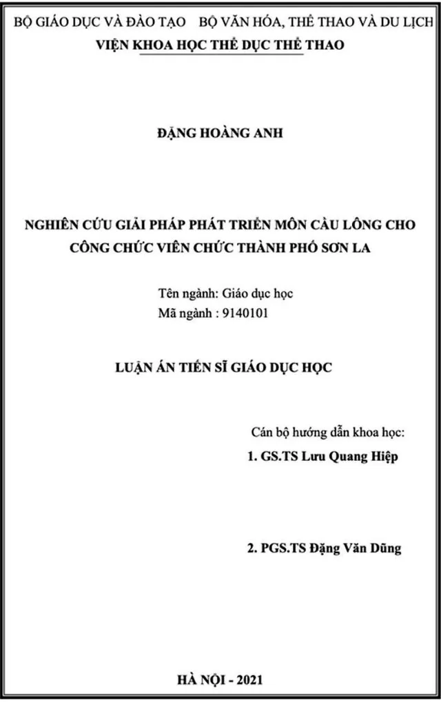 Luận án tiến sĩ cầu lông: Cần ngăn chặn những lò ấp tiến sĩ - Ảnh 1.