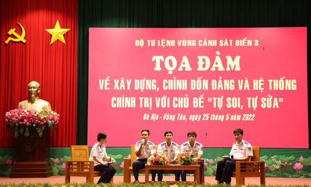 Tuổi trẻ Bộ Tư lệnh Vùng Cảnh sát biển 3 tọa đàm về xây dựng, chỉnh đốn Đảng và hệ thống chính trị - Ảnh 1.