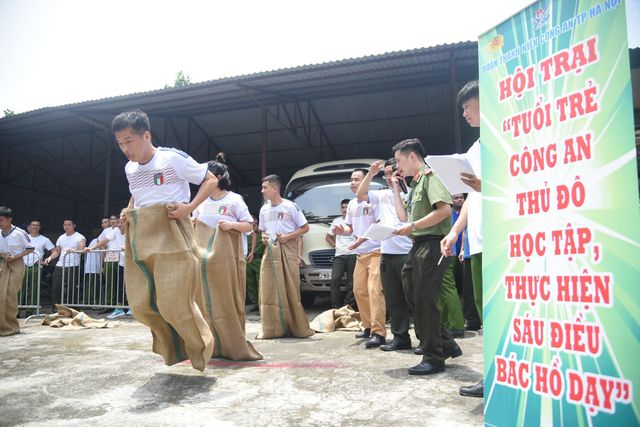 Sôi nổi hội trại Tuổi trẻ Công an Thủ đô học tập, thực hiện Sáu điều Bác Hồ dạy - Ảnh 15.