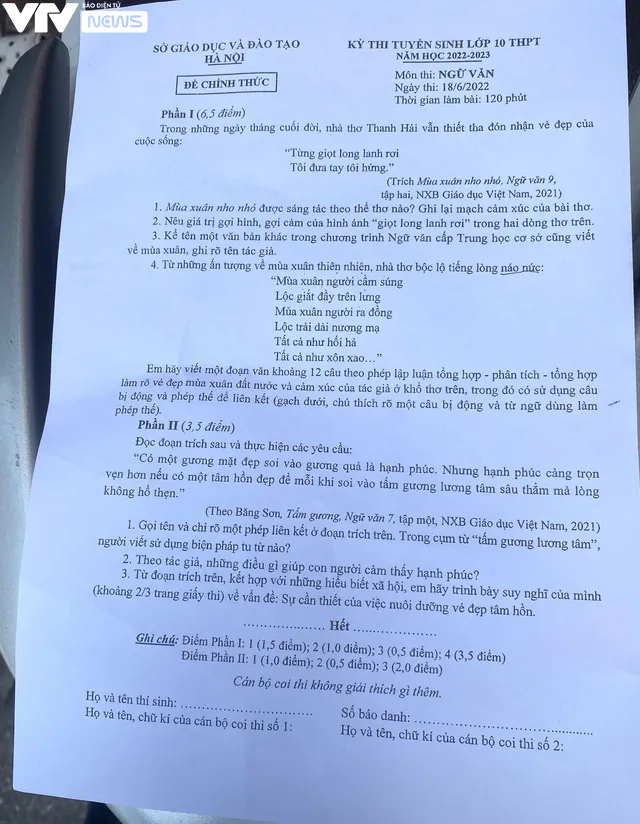 Thí sinh nói gì về đề thi Ngữ Văn vào lớp 10 Hà Nội? - Ảnh 6.