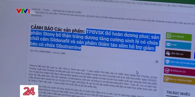 Cảnh báo thực phẩm bảo vệ sức khoẻ tăng cường sinh lý nam chứa chất cấm - Ảnh 1.