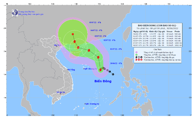 Áp thấp nhiệt đới mạnh lên thành bão số 1, gió giật cấp 10 - Ảnh 1.