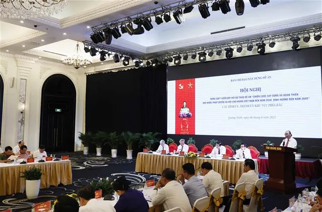 Chủ tịch nước chủ trì Hội nghị đóng góp ý kiến dự thảo Đề án xây dựng Nhà nước pháp quyền XHCN - Ảnh 1. Chủ tịch nước chủ trì Hội nghị đóng góp ý kiến dự thảo Đề án xây dựng Nhà nước pháp quyền XHCN - Ảnh 1.