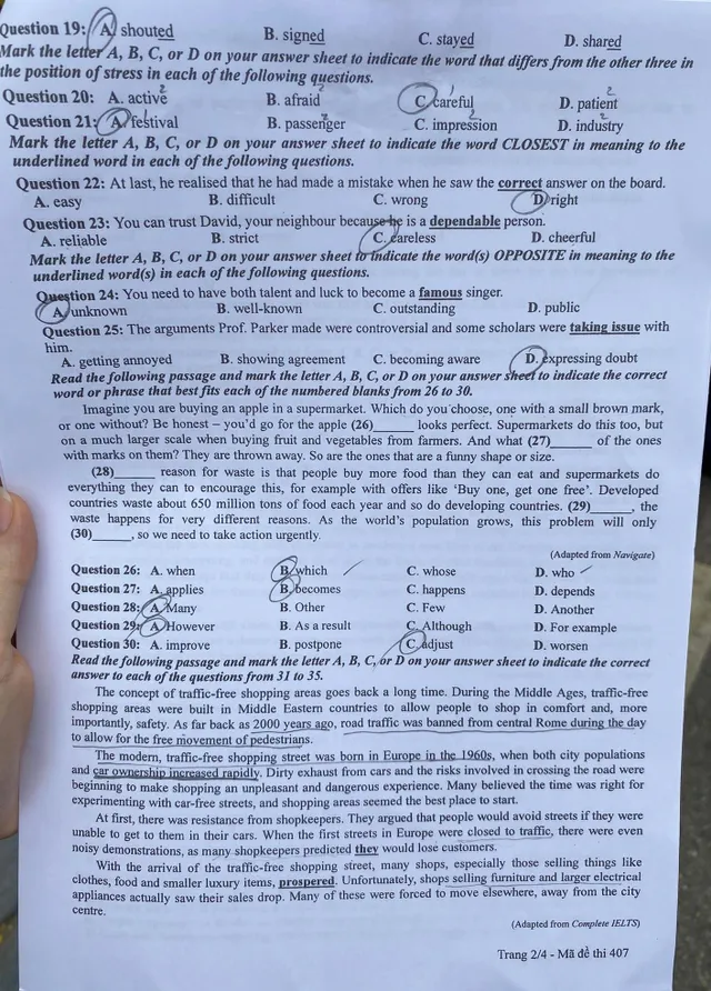 Đề thi môn Tiếng Anh tốt nghiệp THPT 2022 - Ảnh 2.
