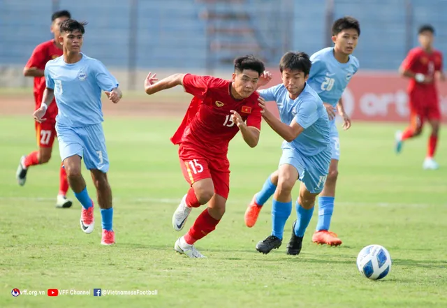 U16 Việt Nam thắng đậm U16 Singapore trong trận ra quân tại giải Đông Nam Á 2022 - Ảnh 1.