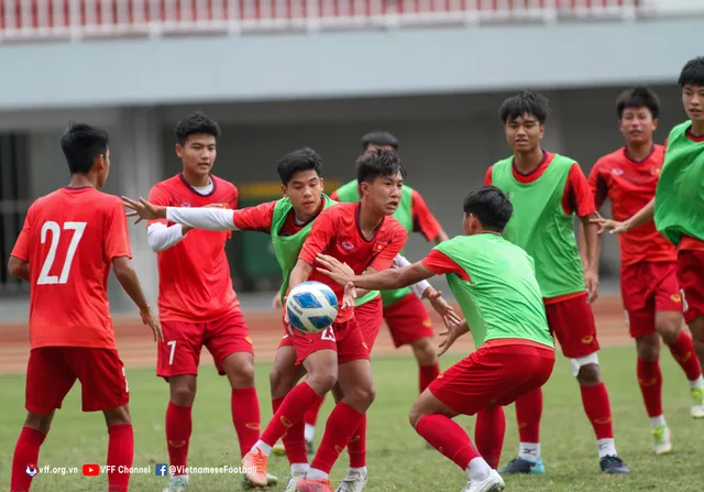 U16 Việt Nam hoàn thành buổi tập cuối cùng trước trận chung kết với U16 Indonesia - Ảnh 7. U16 Việt Nam hoàn thành buổi tập cuối cùng trước trận chung kết với U16 Indonesia - Ảnh 7.
