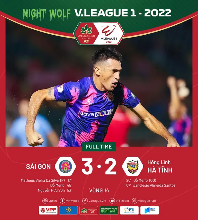 Vòng 14 V.League | CLB Sài Gòn giành chiến thắng kịch tính trước Hồng Lĩnh Hà Tĩnh - Ảnh 1.