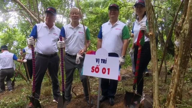 Vũng Tàu: Trồng hàng trăm cây xanh trên núi Lớn bảo vệ môi trường - Ảnh 2.