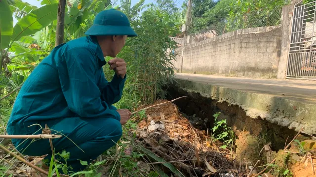 Sạt lở đất nghiêm trọng ở Phú Thọ do mưa lớn kéo dài - Ảnh 1.