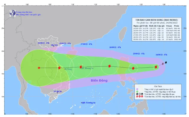 Bão Noru di chuyển nhanh, hướng về Biển Đông - Ảnh 1.