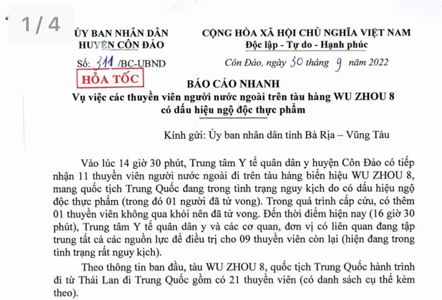 Nóng: 12 người trên tàu neo đậu gần Côn Đảo tử vong, điều trực thăng ứng cứu - Ảnh 1.