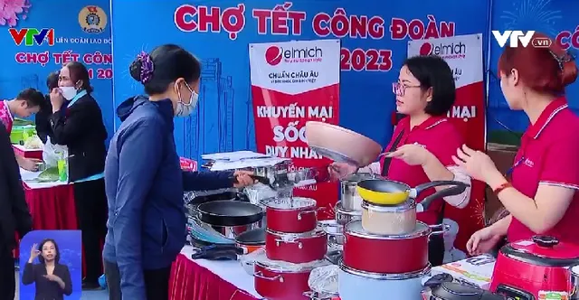 “Chợ Tết Công đoàn” đến với công nhân tỉnh Hà Nam - Ảnh 1.