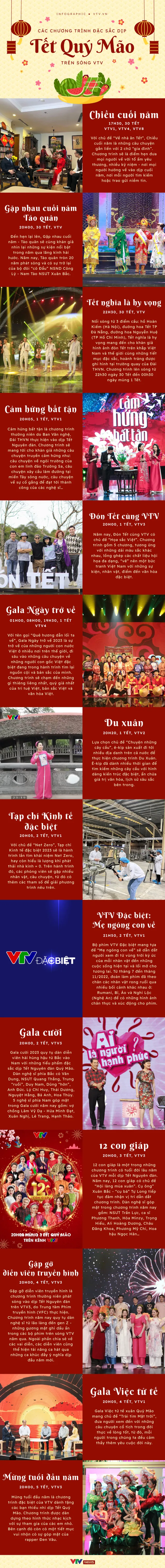 [INFOGRAPHIC] Các chương trình đặc sắc dịp Tết Quý Mão trên sóng VTV - Ảnh 1.