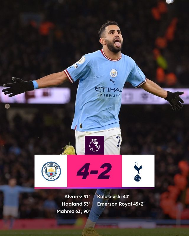 Riyad Mahrez chói sáng, Man City ngược dòng ngoạn mục trước Tottenham   - Ảnh 1.