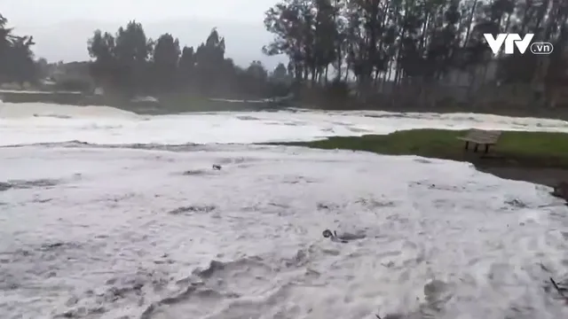 Bão tại California gây mưa to, gió lớn và tuyết rơi dày - Ảnh 1.