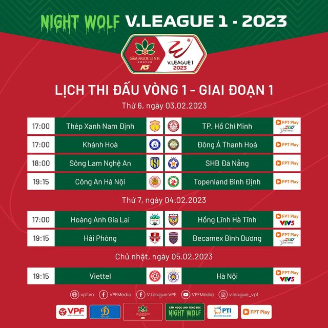 Lịch thi đấu V.League 2023 hôm nay (3/2): Tâm điểm trên sân Hàng Đẫy - Ảnh 1.