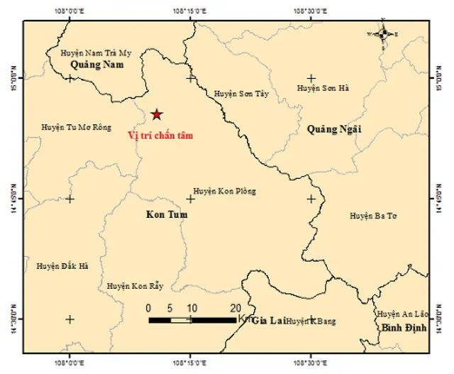 Huyện Kon Plông, tỉnh Kon Tum tiếp tục xảy ra động đất có độ lớn 3,6 - Ảnh 1.